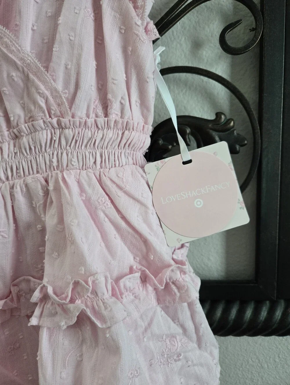 NWT Love Shack Fancy X Target Ruffle Tiered Bow Dress - Picture 4 of 7